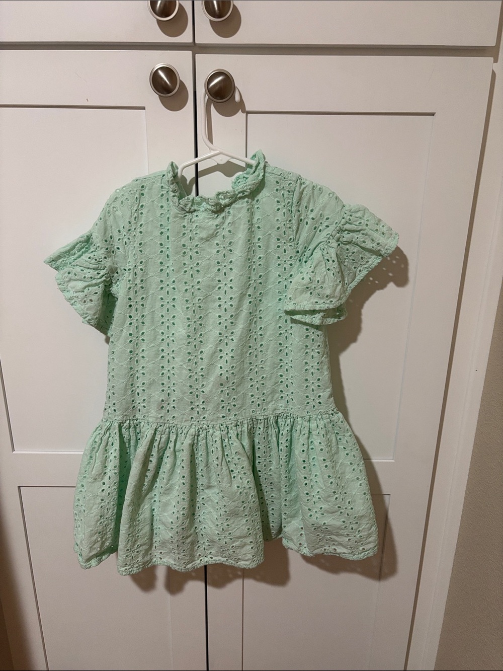 Janie & Jack Eyelet Flutter Sleeve Dress - Picture 4 of 8